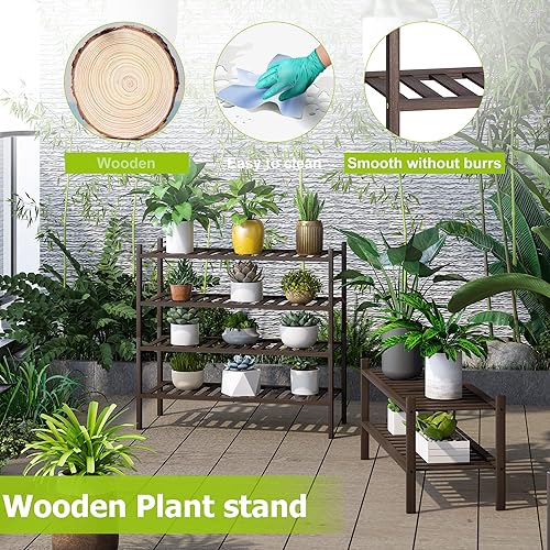 Miniatura 3 de BMOSU Zapatero de bambú de 2 niveles de alta calidad, apilable, organizador de almacenamiento para pasillo, armario, sala de estar, entrada,