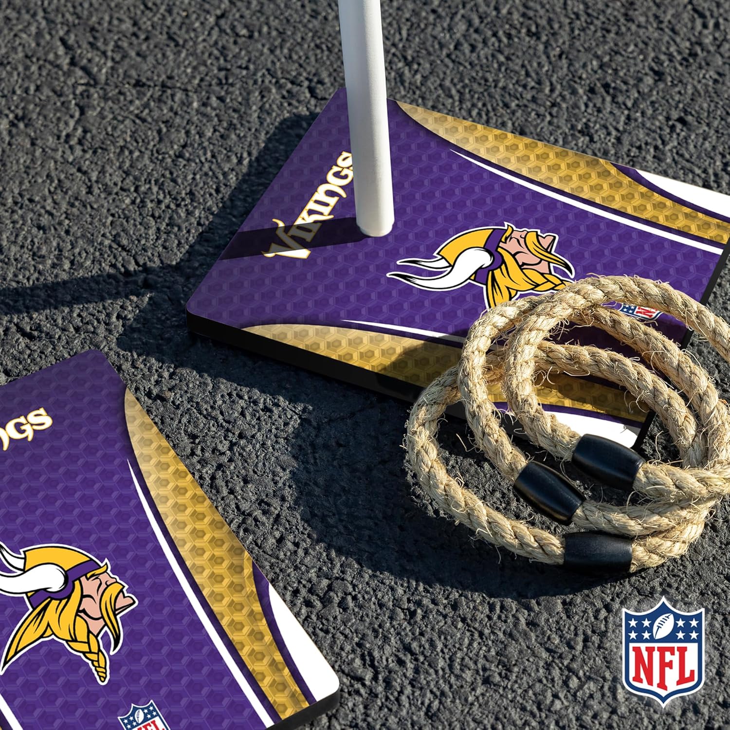 Wild Sports NFL Quoits Set with Direct Print HD Team Graphics – Tailgate Ring Toss Game – Great Gift for Any Football Fan! Ring Toss Family Outdoor Games for The Beach, BBQ, or Tailgate Party