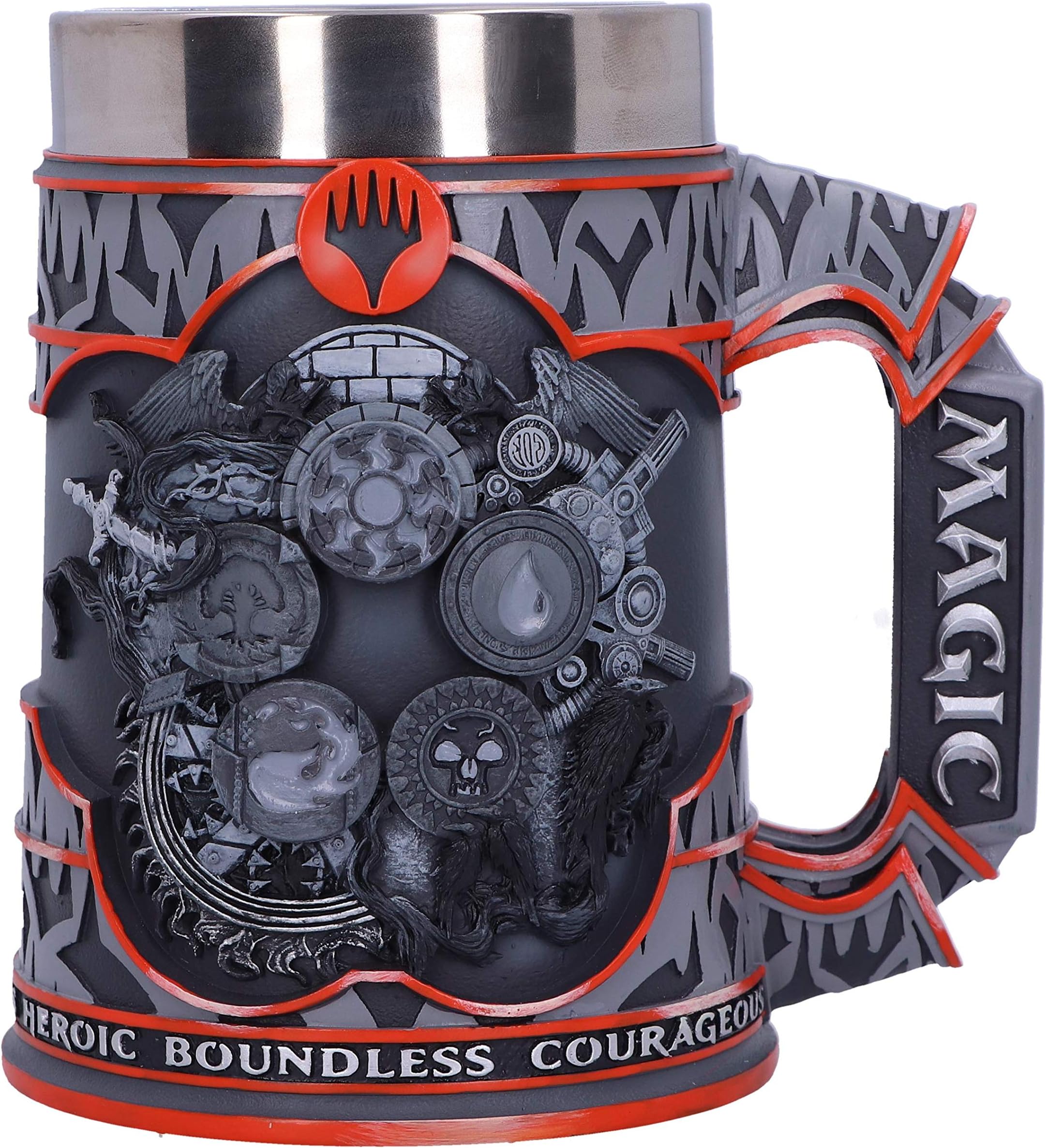 Magic The Gathering Five Colour Wheel Tankard, Resin, Grey, 1 Count (Pack of 1)