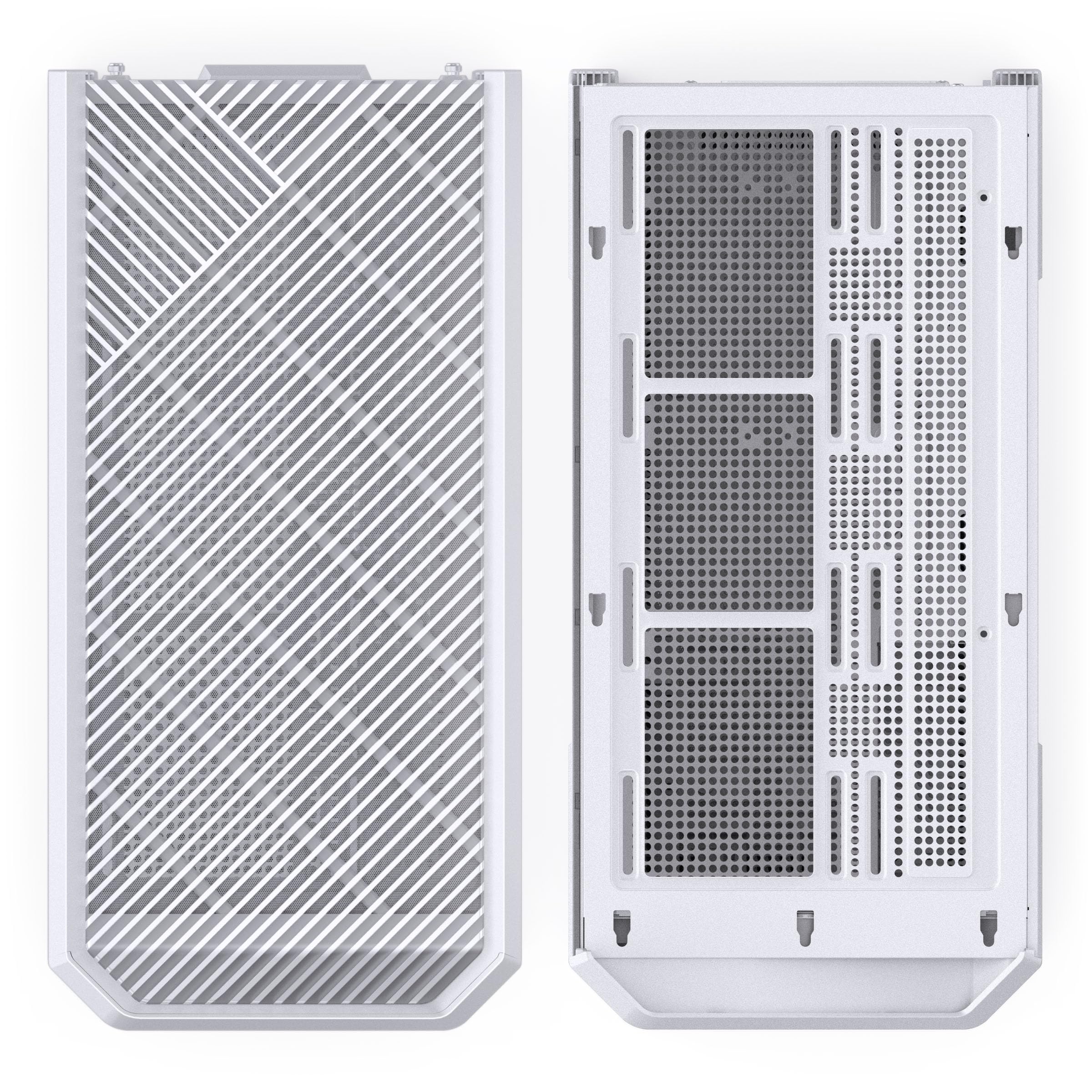 Jonsbo D400 obudowa PC biała | ATX Midi-Tower z panoramicznym oknem 270°, podwójny grzejnik 360 mm, USB-C