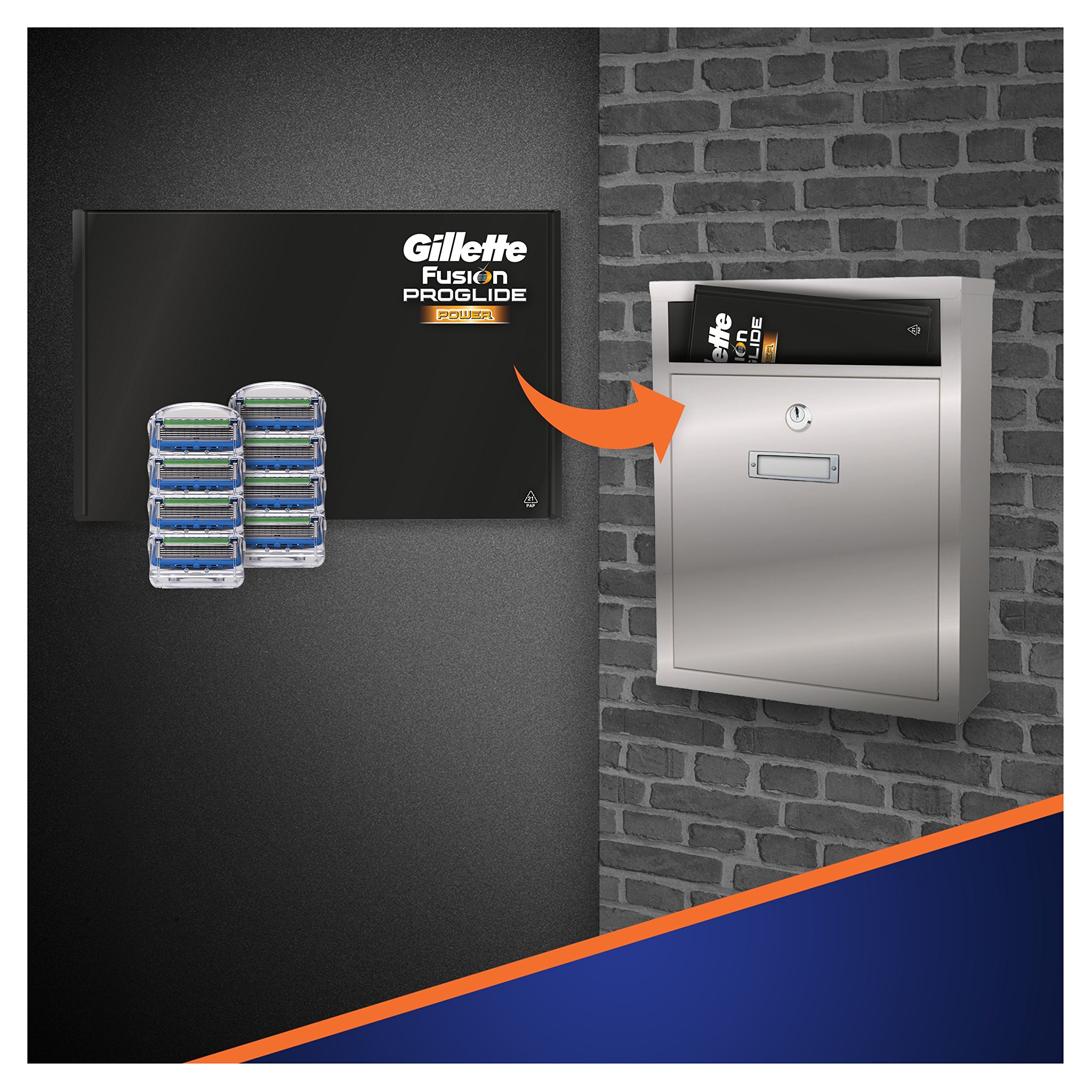Gillette Fusion ProGlide Power Rasierklingen Für Männer 8 Stück - Briefkastenfähige Verpackung