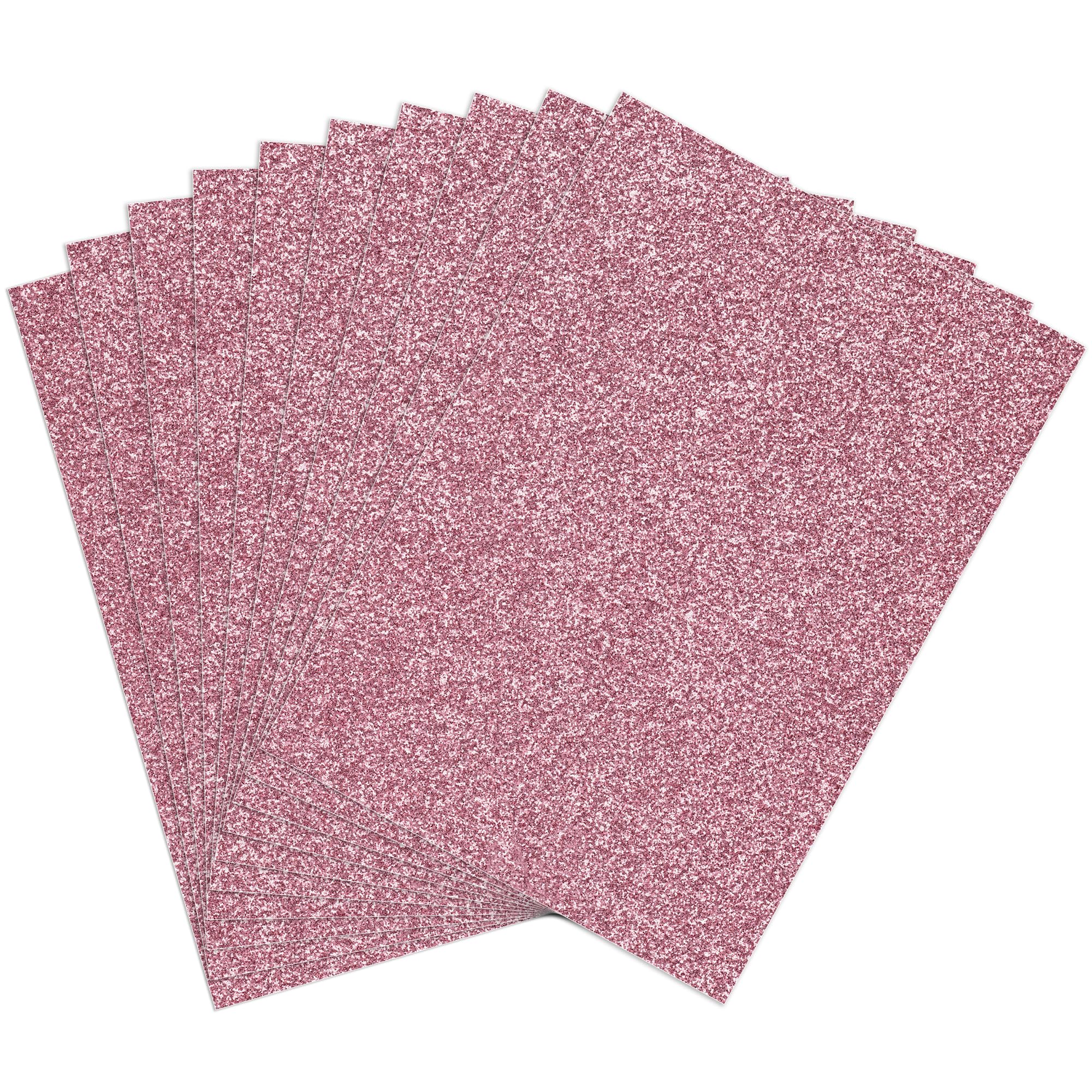20-Pack A4 Baby Pink Glitter Card 350gsm by Blitz Craft, Extra Thick Double Sided Non Shed Glitter Cardstock for Cricut, Cake Toppers, Scrapbooking, Wedding Invitations & DIY Craft Paper Projects โ image 1