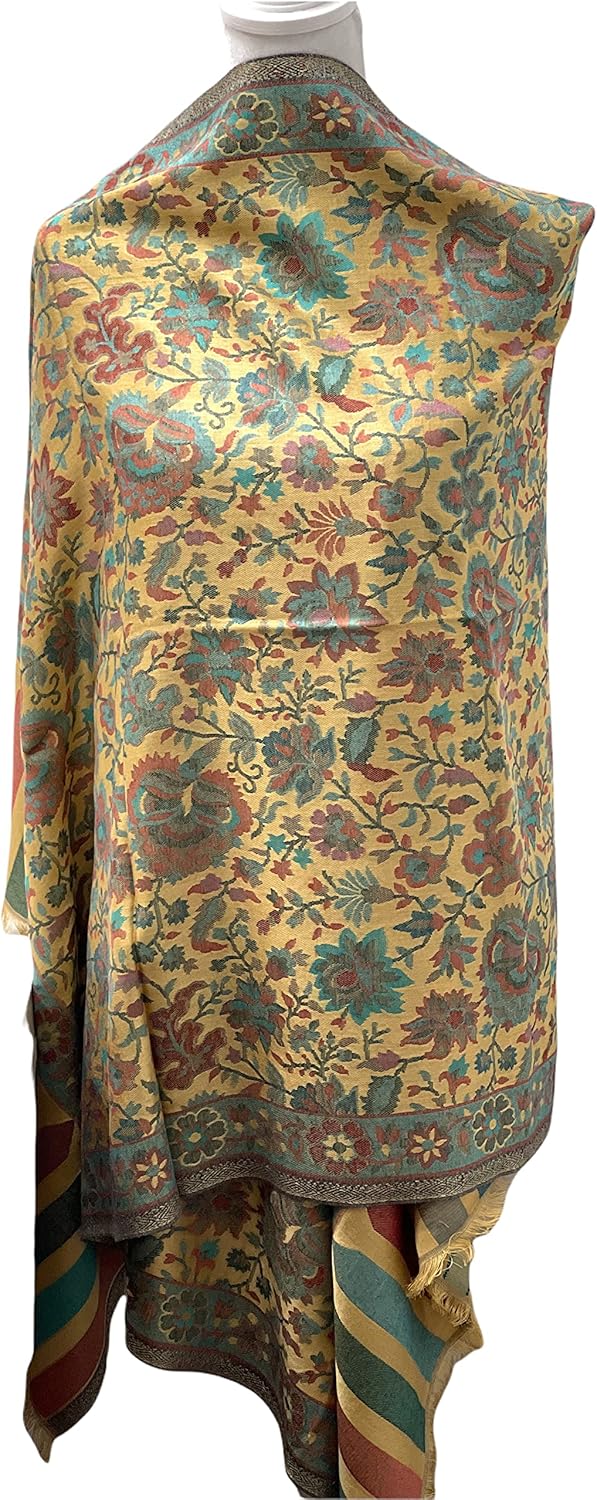Modal Scarves for Women with Gorgeous Paisley motifs prints with Faux fur Borders Perfect for Fall/Winter.