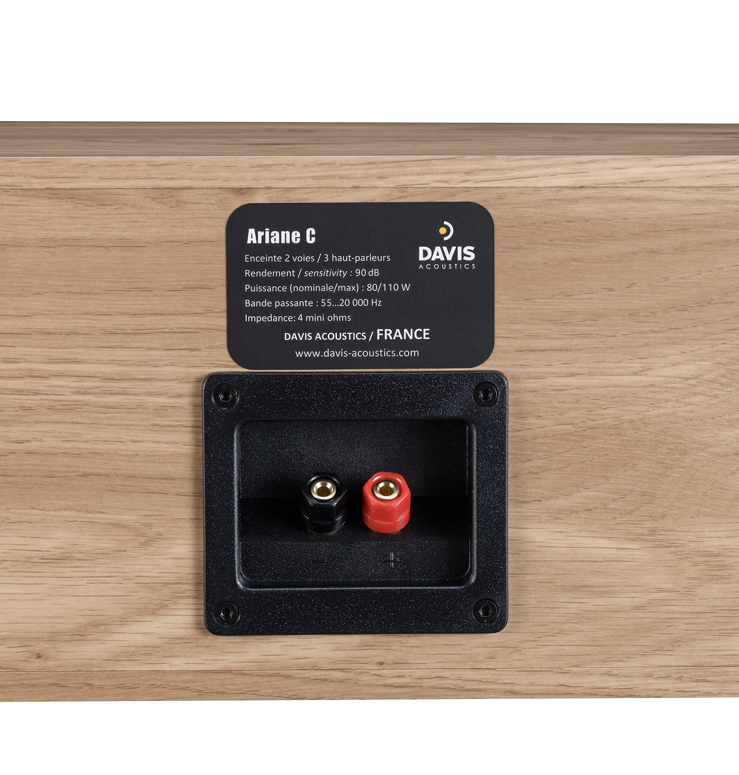 Davis Acoustics Ariane C Chêne Clair (Light Oak) - Centrale 2 Voies/3 Haut-parleurs