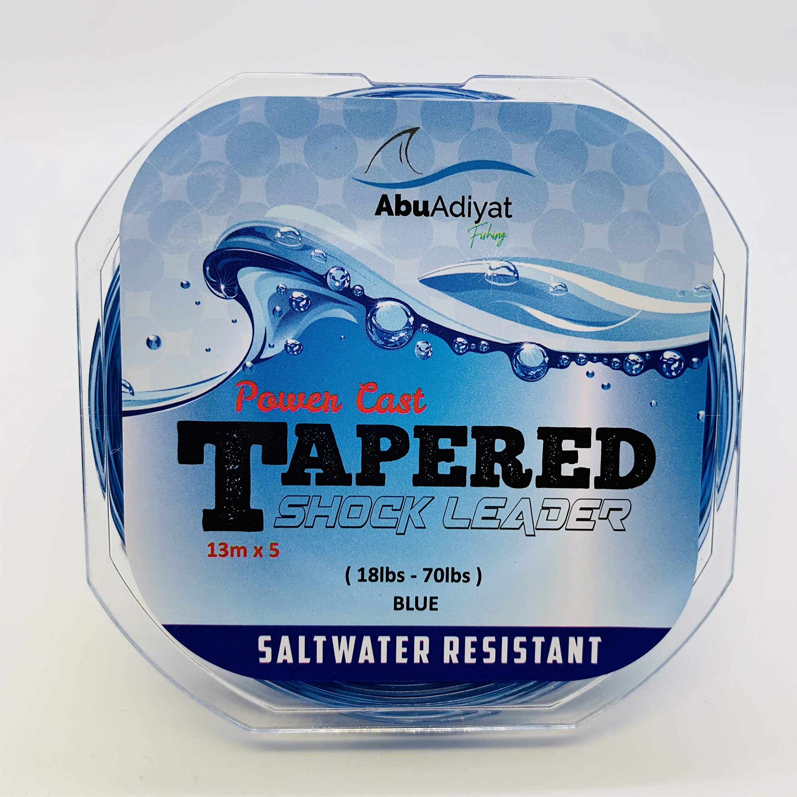 POWER CAST TAPERED SHOCK LEADER (Blue, 15-60lbs)