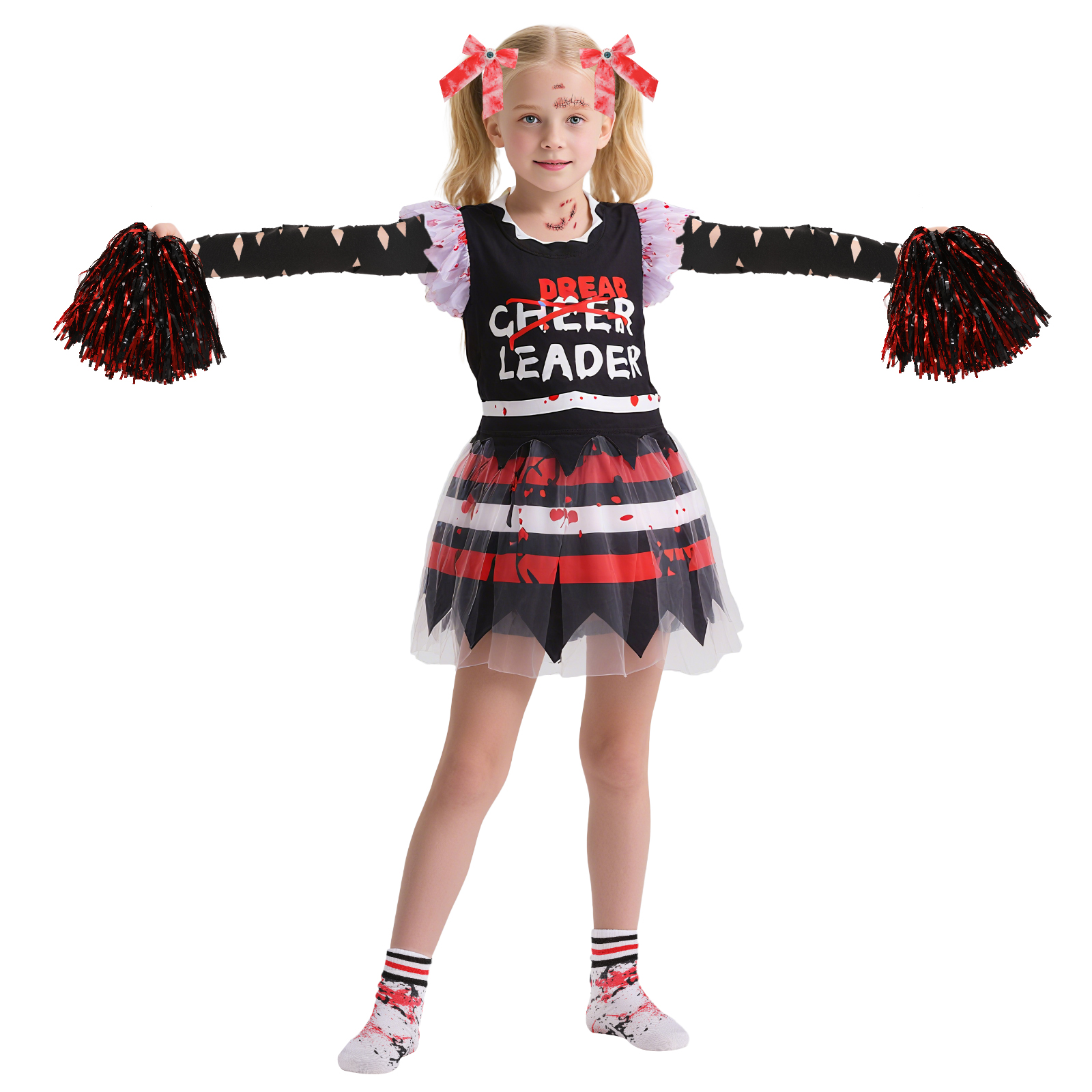 Disfraz de Animadora Zombie para Niñas miniatura 7