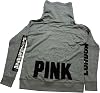 Victorias Secret Pink Bling Cowl Neck Pullover Sweatshirt X-Small Gray