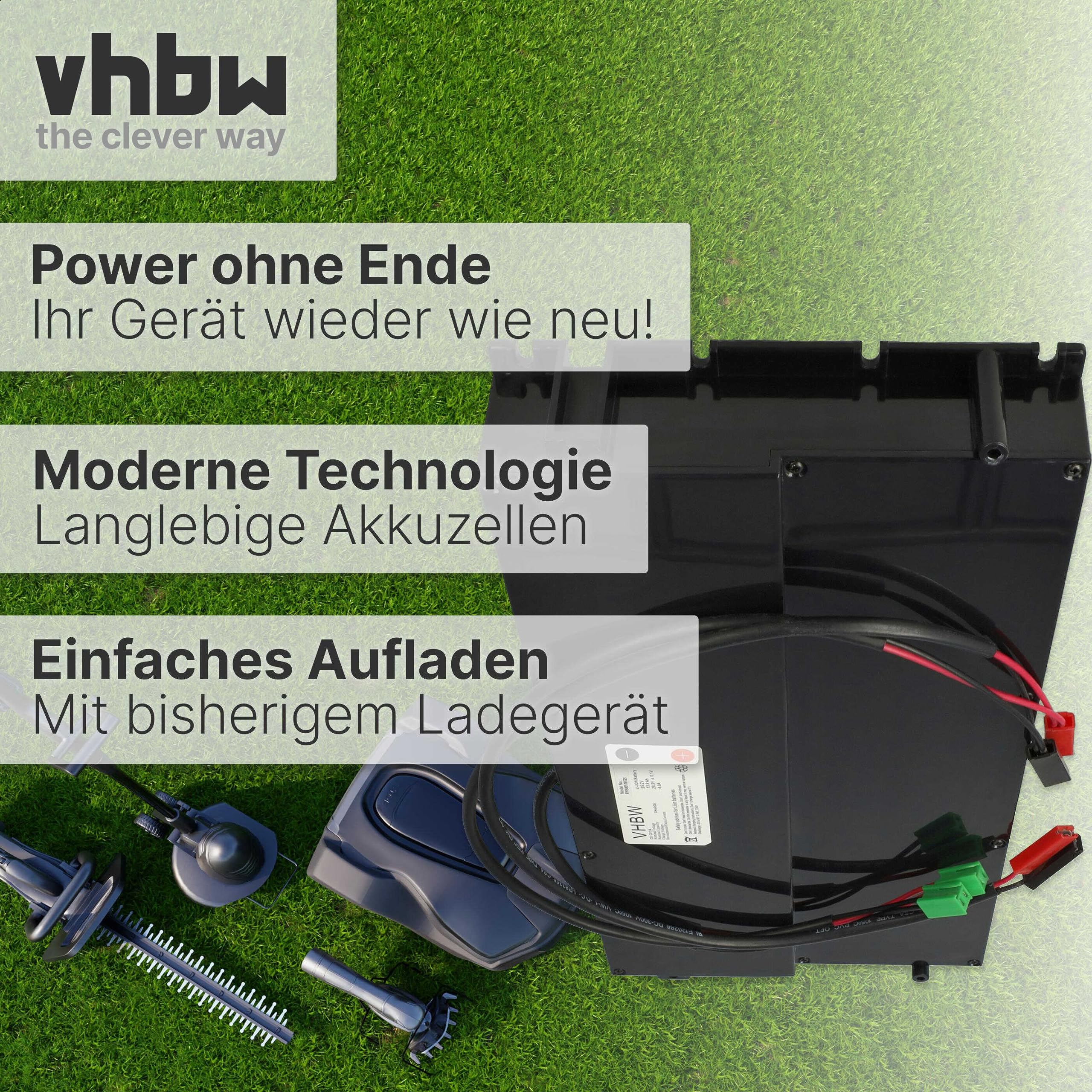 vhbw Batería Compatible con Stiga 1126-9121-01 Robot cortacésped cortacésped 13800mAh 25,2V Li-Ion