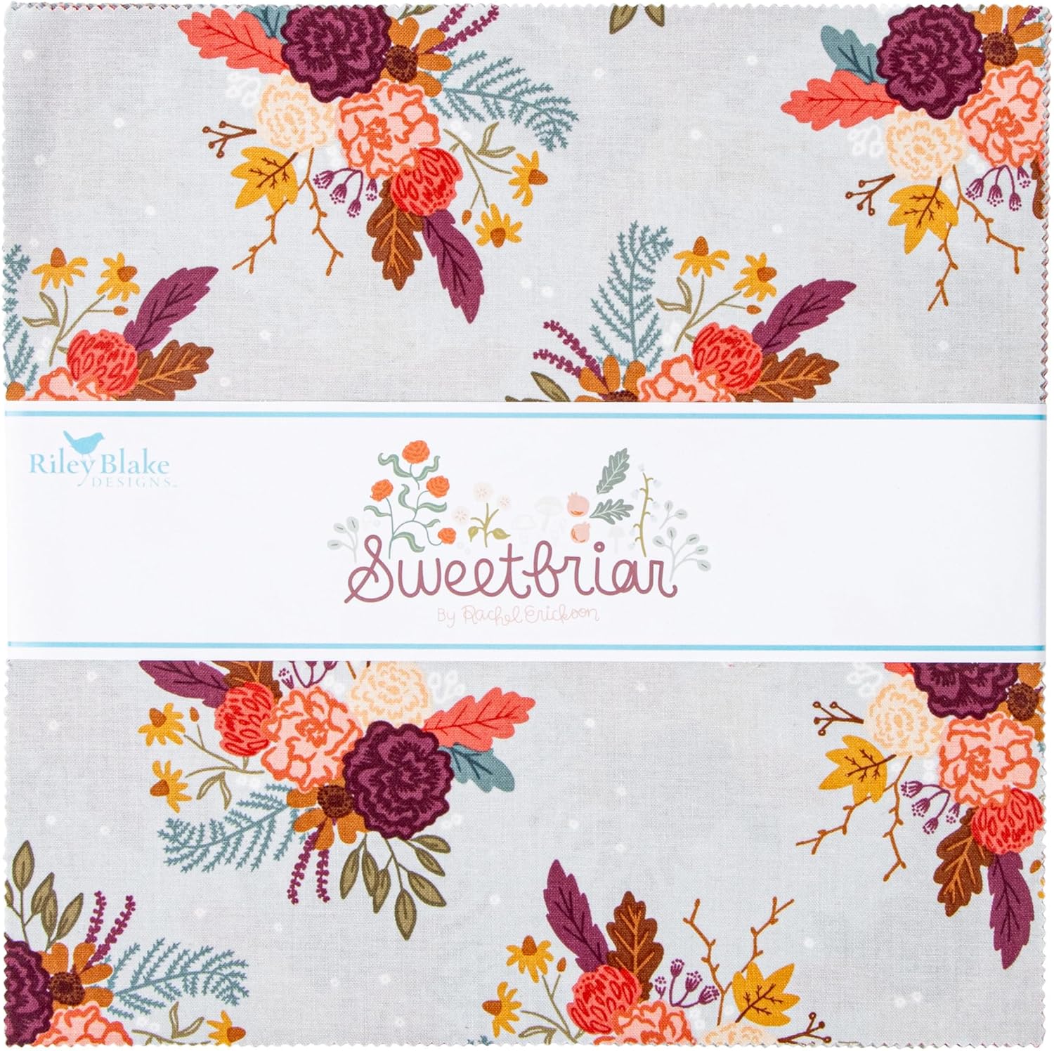 Citrus & Mint Designs Sweetbriar 10" Stacker 42 10-inch Squares Layer Cake Riley Blake 10-14020-42