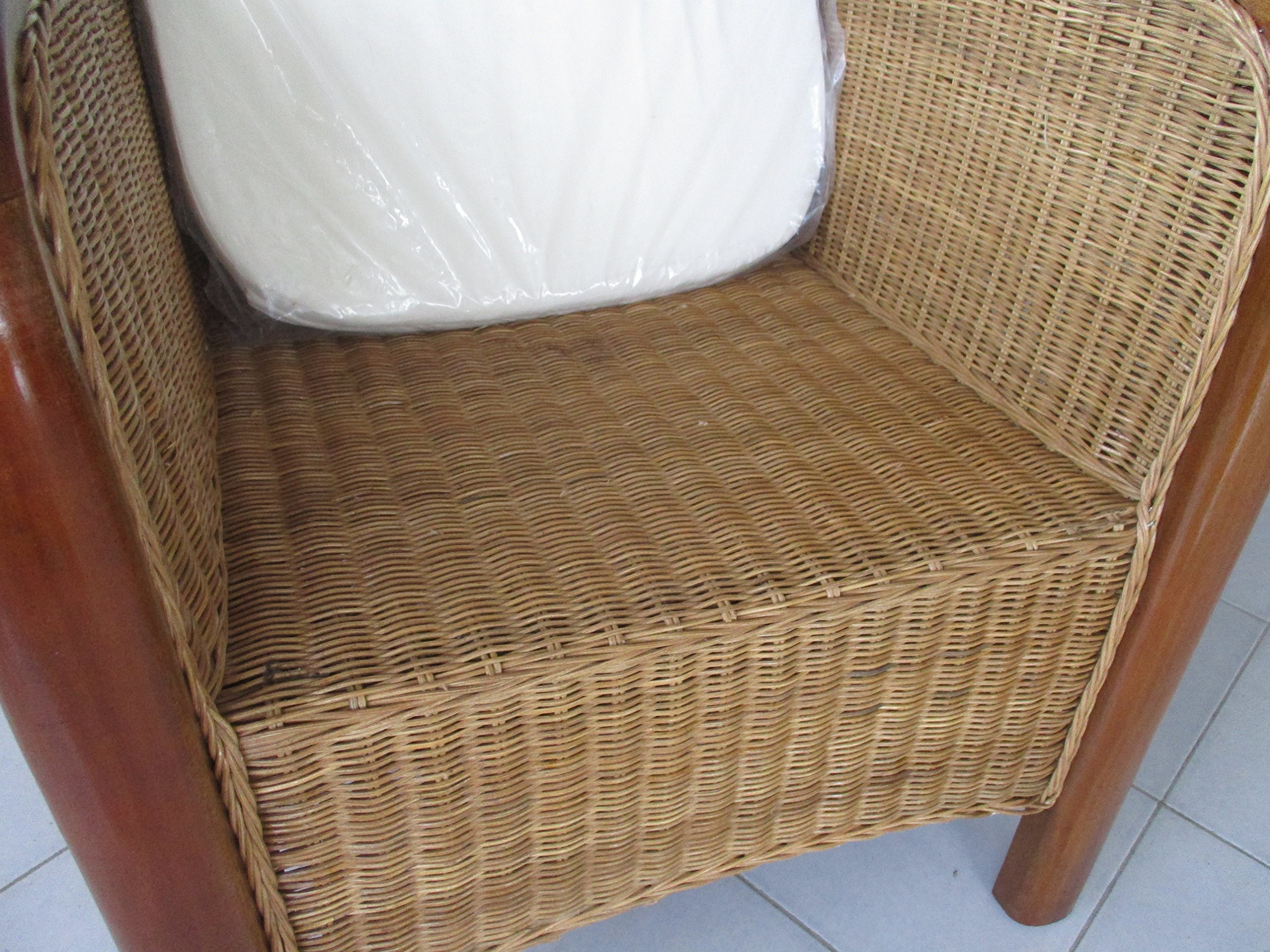 Poltrona Vimini Rattan Midollino Naturale per Esterno 64x70x85H cm | Giardino, Salotto