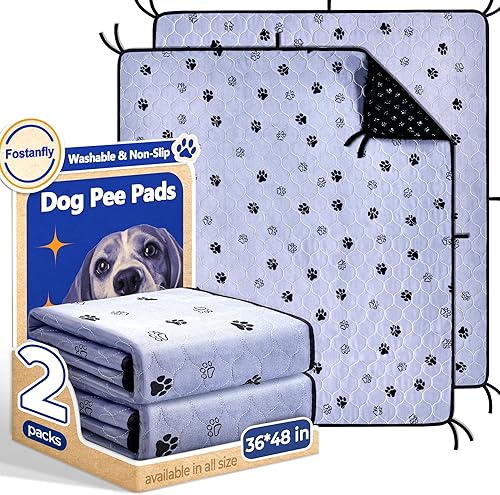 Fostanfly Almohadillas lavables para orina para perros, paquete de 2 almohadillas reutilizables superiores de 36 x 48 pulgadas para entrenamiento de disponible en Yaxa El Salvador