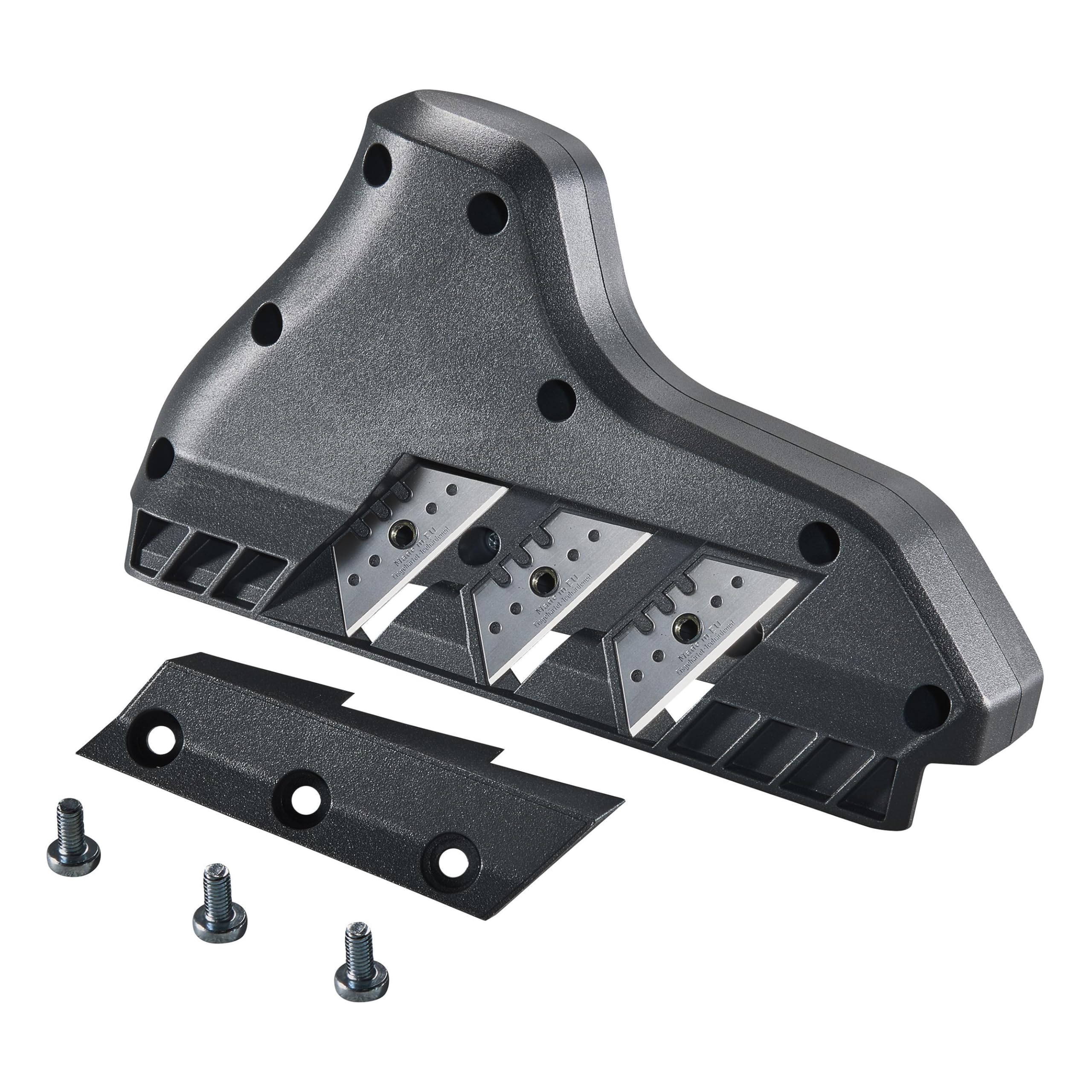 wolfcraft Pialla per Bordi a Tripla Lama – Pialla per Cartongesso con Lama Tripla per Smussare i Bordi dei Pannelli in Cartongesso – Per Pannelli di spessore 9,5 e 12,5 mm – Made in Europe – 4009000