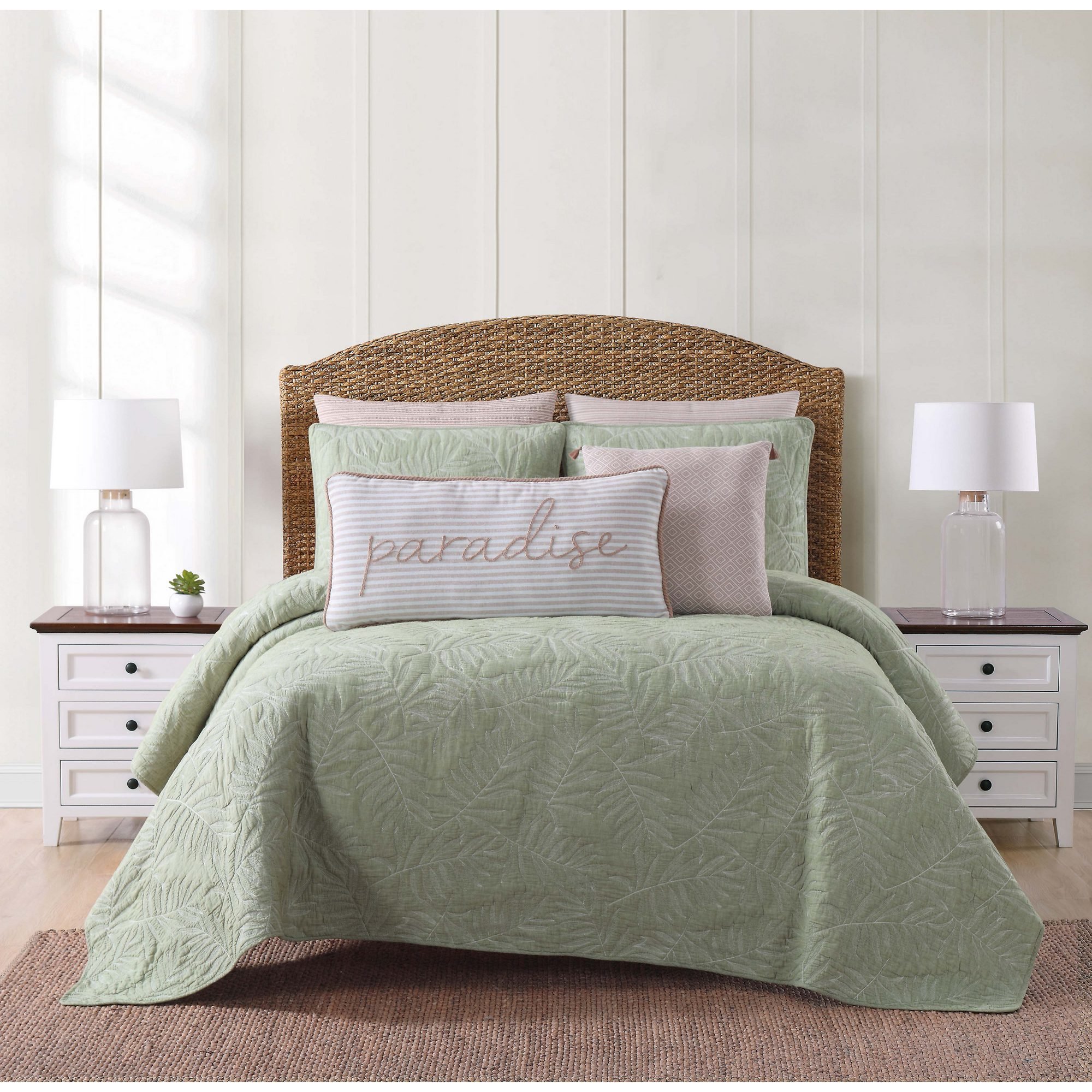 Oceanfront Resort QS2364GRFQ-2300 Full/Queen Quilt Set, Green