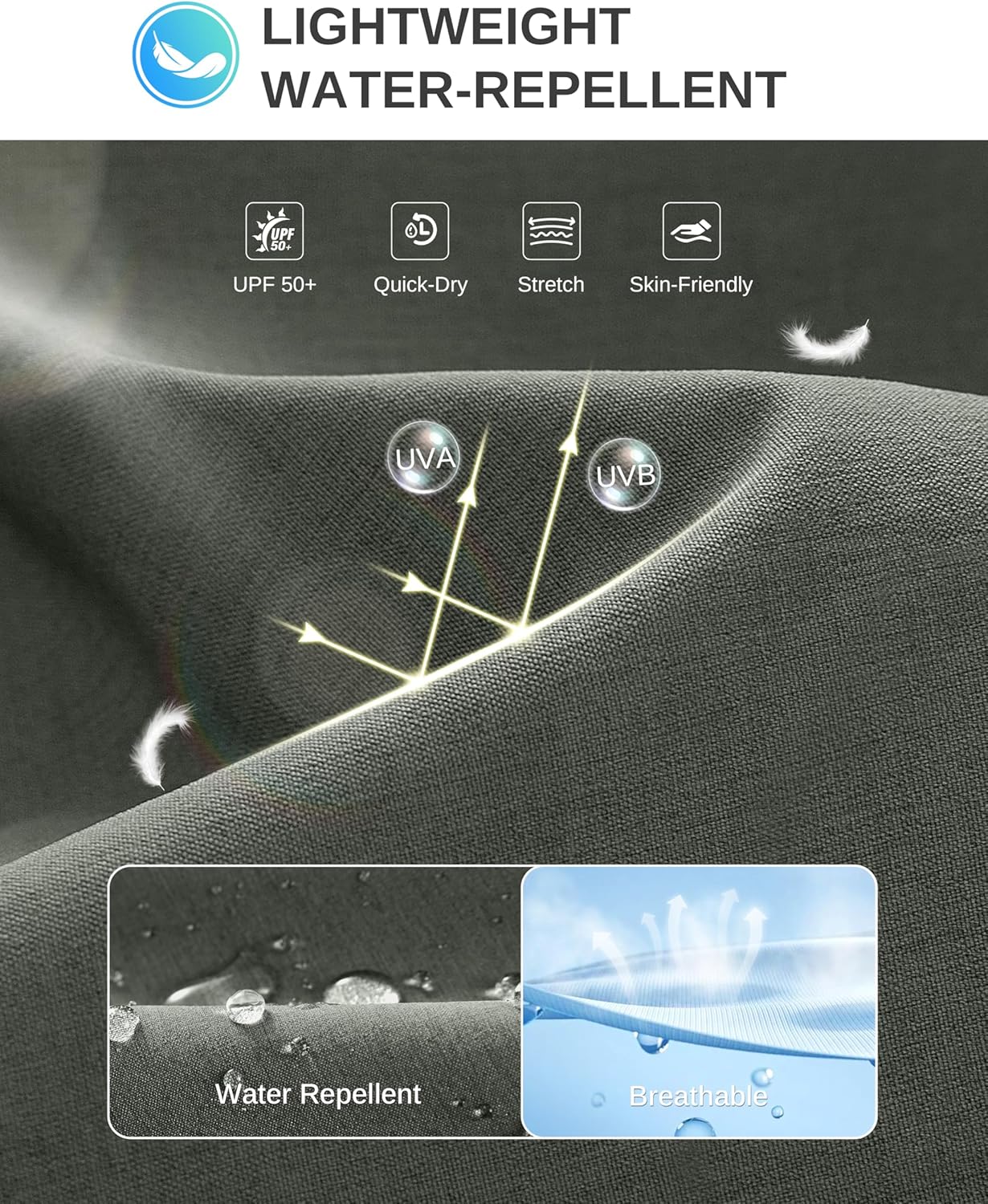 G Gradual Men's Golf Shorts 12" Long with 4 Pockets Lightweight Casual Knee Length Short Quick Dry Hiking Work Travel Shorts - Image 4