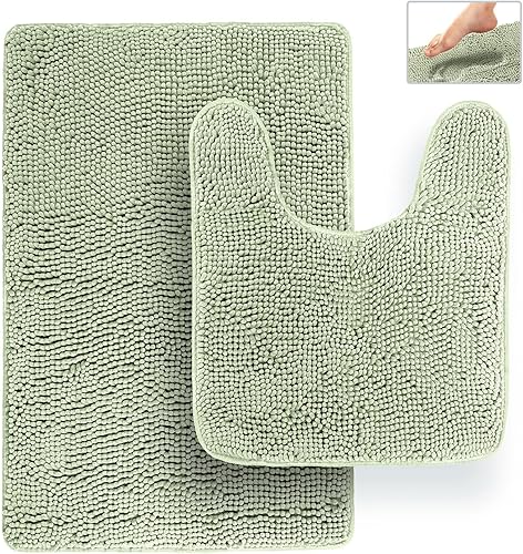 Miniatura 43 de Tafts - Alfombra de baño de lujo ultrasuave y afelpada, de microfibra de chenilla, absorbente, antideslizante, lavable a máquina, decoración