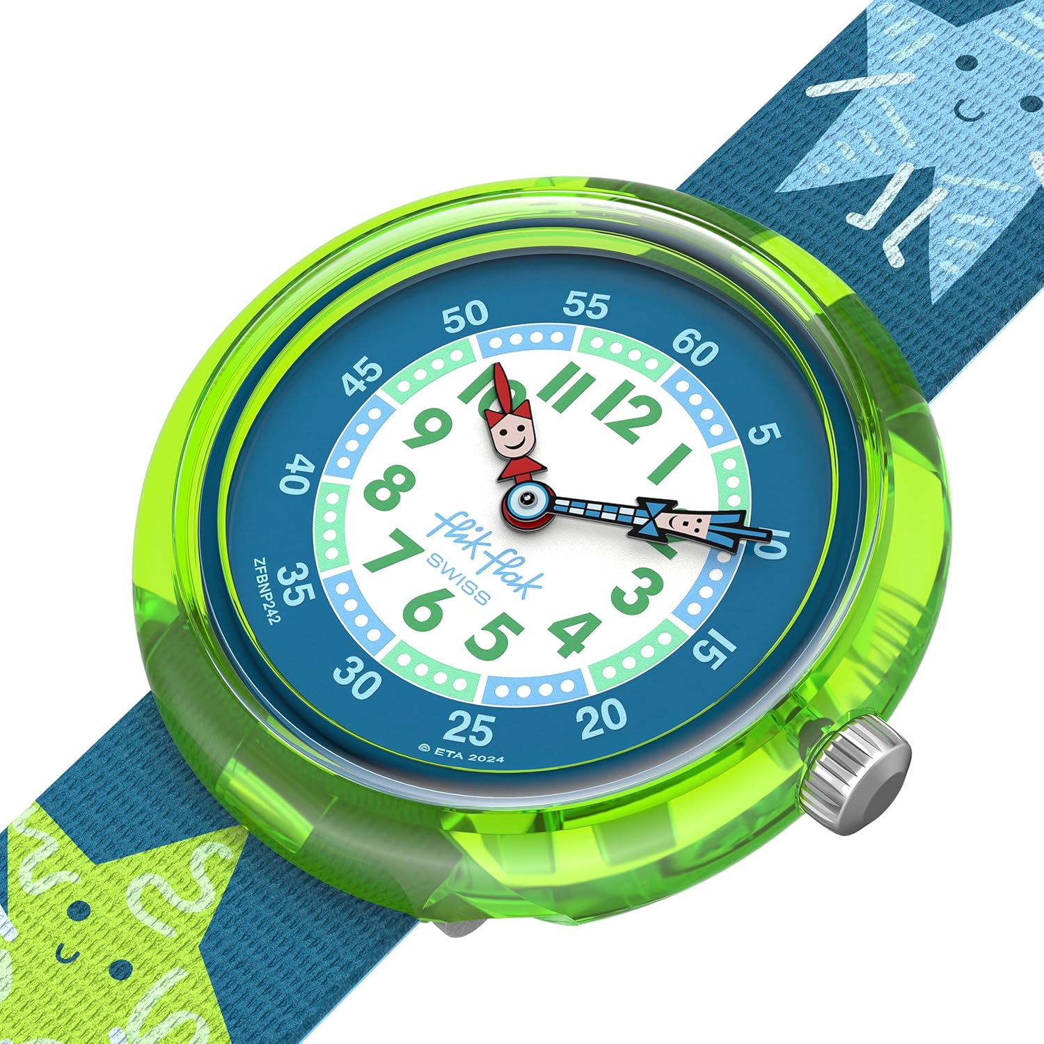Flik Flak Unisex Kid Watch Biosourced Quartz Waterproof Starry Glow