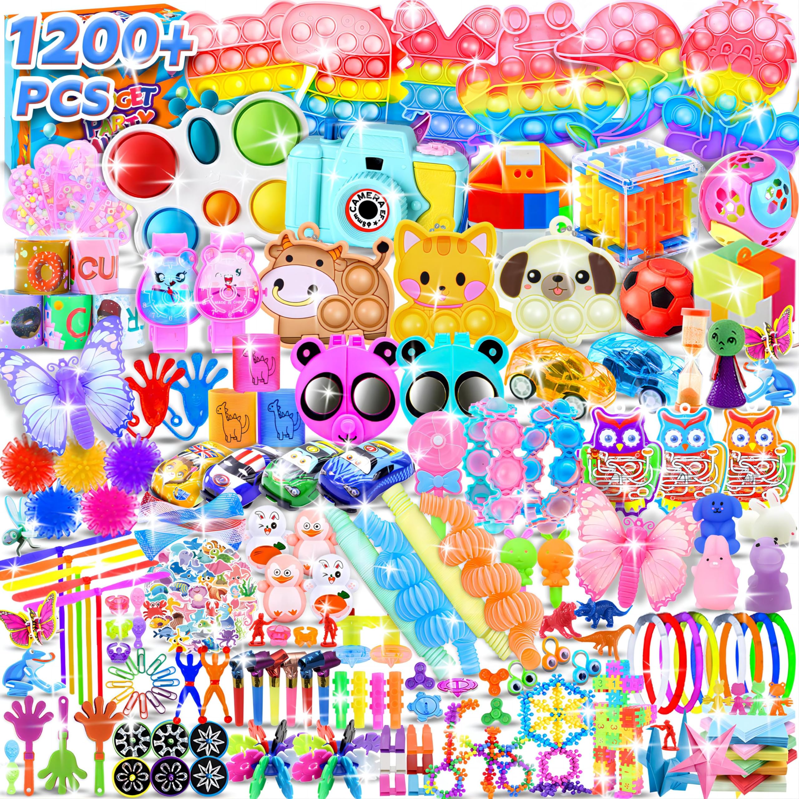 Amazon.com: 1200+ PCS Party Favors for Kids Fidget Toys Bulk, Treasure ...