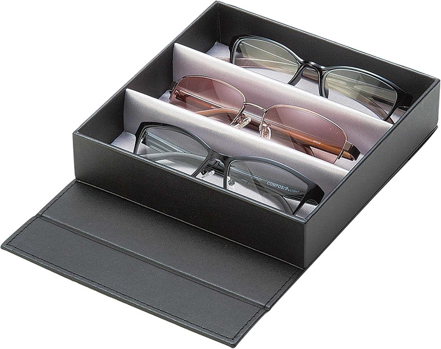 Amazon メガネ ケース コレクション ケース 3本 収納 2550 01 収納ケース ボックス オンライン通販