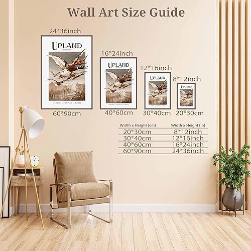 Miniatura 8 de Retro Mallard Print Gift for Hunter Hunting Art Poster Cabin Wall Decor Bird Artwork Outdoorsy Dad 12x16in Unframed