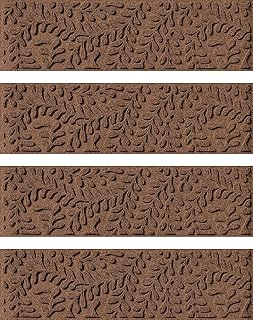 Bungalow Flooring Waterhog Stair Treads (Set of 4) – 8 1/2 x 30 Inches, Durable,Water-Trapping, Indoor/Outdoor Floor Covering, Boxwood Collection – Made in USA, Dark Brown