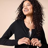 Vista 4 de Tienda Essentials Suéter ligero tipo cárdigan, con cuello redondo, para mujer