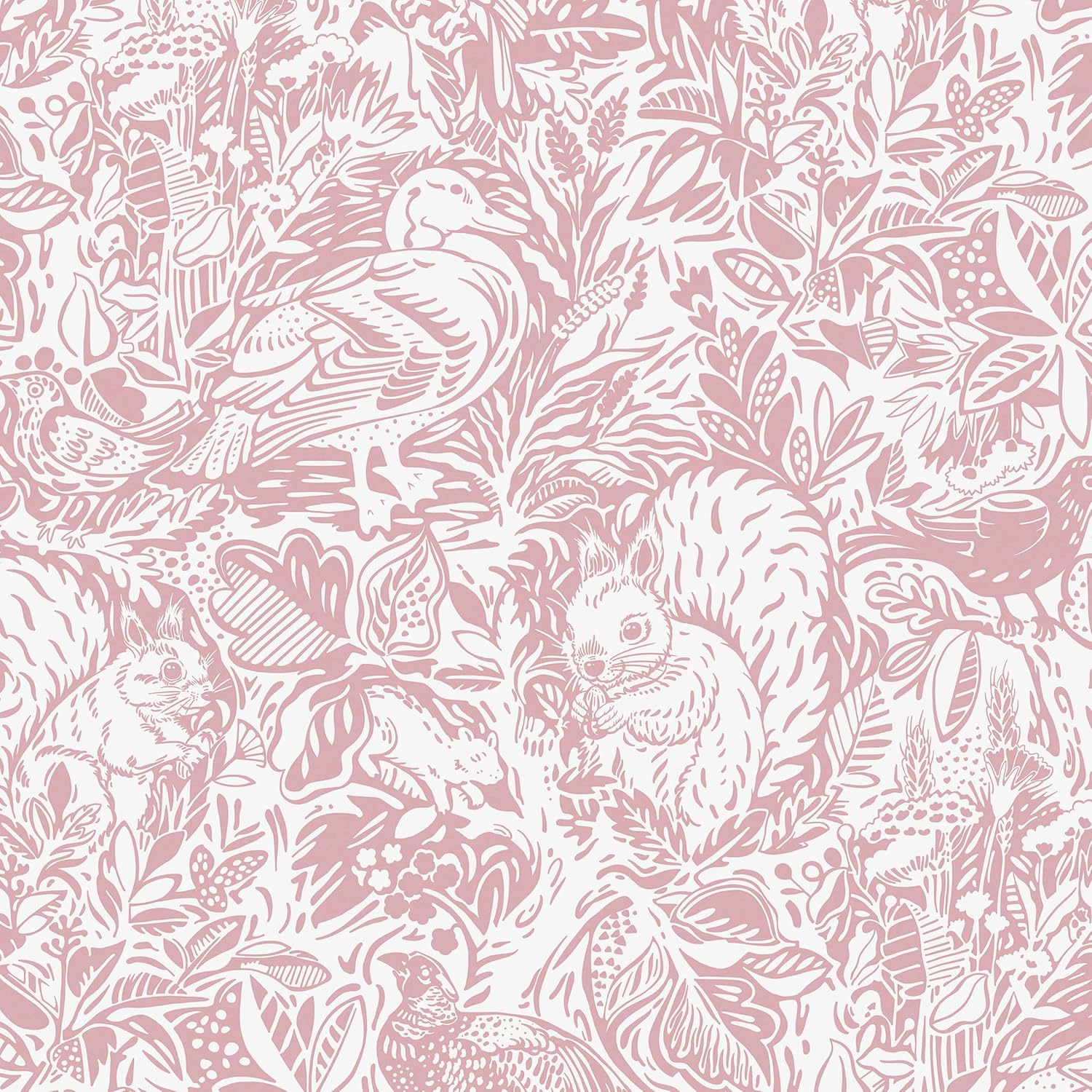 Micpolo Peel and Stick Wallpaper White and Pink Wallpaper Contact Paper