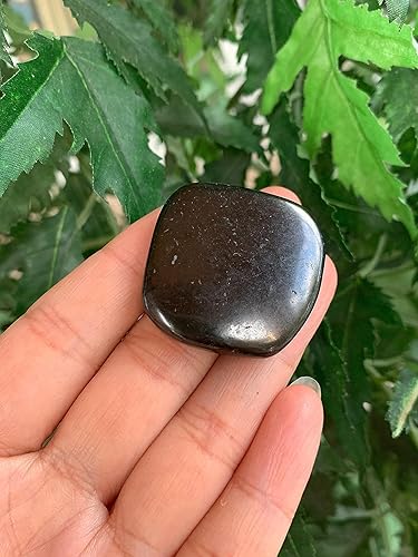 Miniatura 8 de Venta al por mayor piedras lisas de shungita, piedra de preocupación de Shungita, piedra de palma de shungita, piedra preciosa de shungita lisa,