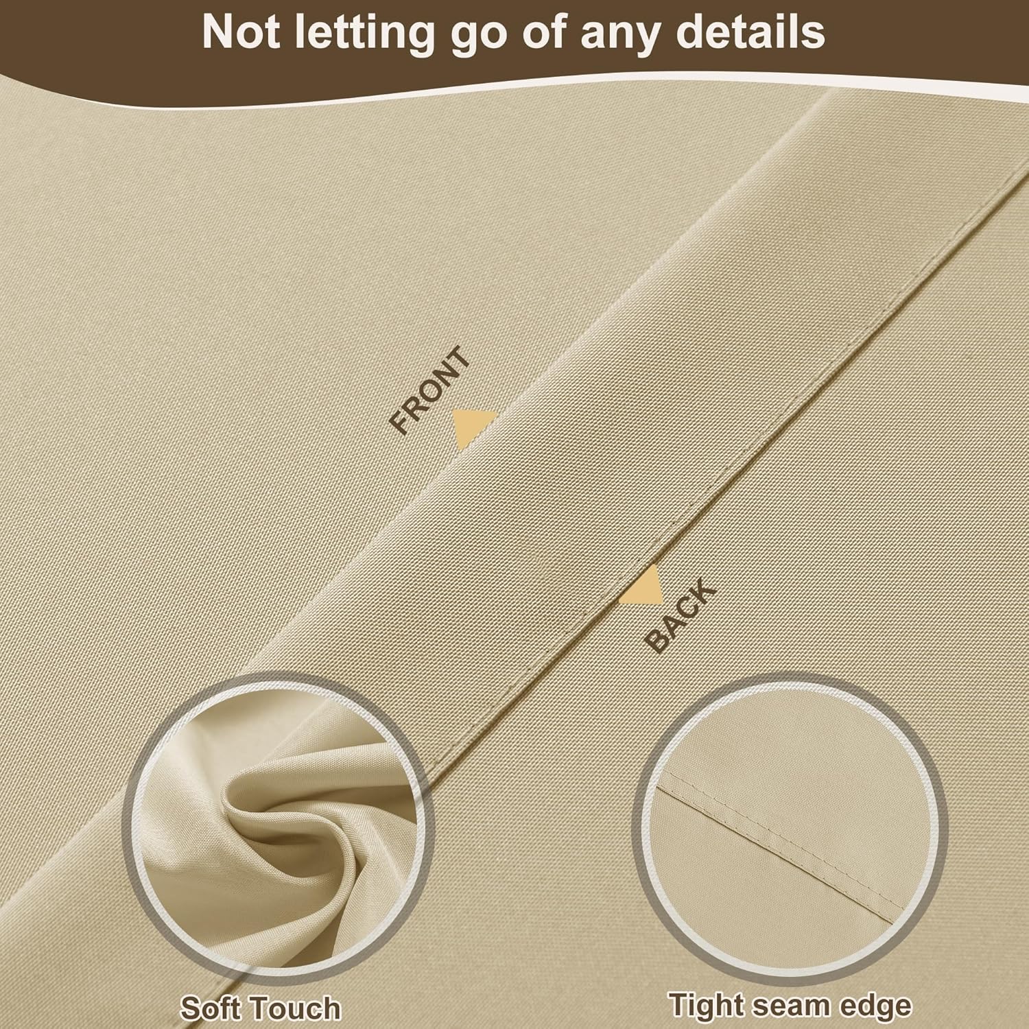 HolidayIdeas Outdoor Patio Curtains Waterproof with Rod Pocket 6 Pcs 54x84 Inch- Protect Privacy & Weatherproof Balcony Outdoor Curtains for Apartments,Porch, Pergola, Sliding Glass Door, Cream - Image 5