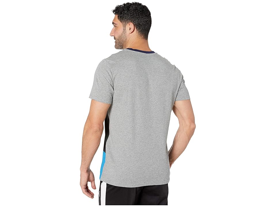 

PUMA Flag Blocked Tee (Medium Gray Heather) Men's Clothing
