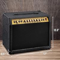 Vista 4 de LyxPro Amplificador de guitarra eléctrica de 40 vatios Combo de amplificador de estudio y escenario de estado sólido con altavoz de 8" de 4