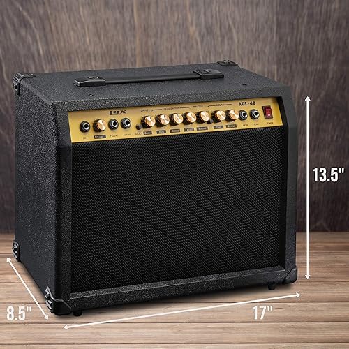 Miniatura 141 de LyxPro Amplificador de guitarra eléctrica de 60 vatios Combo de estudio de estado sólido y amplificador de escenario con altavoz de 10 pulgadas