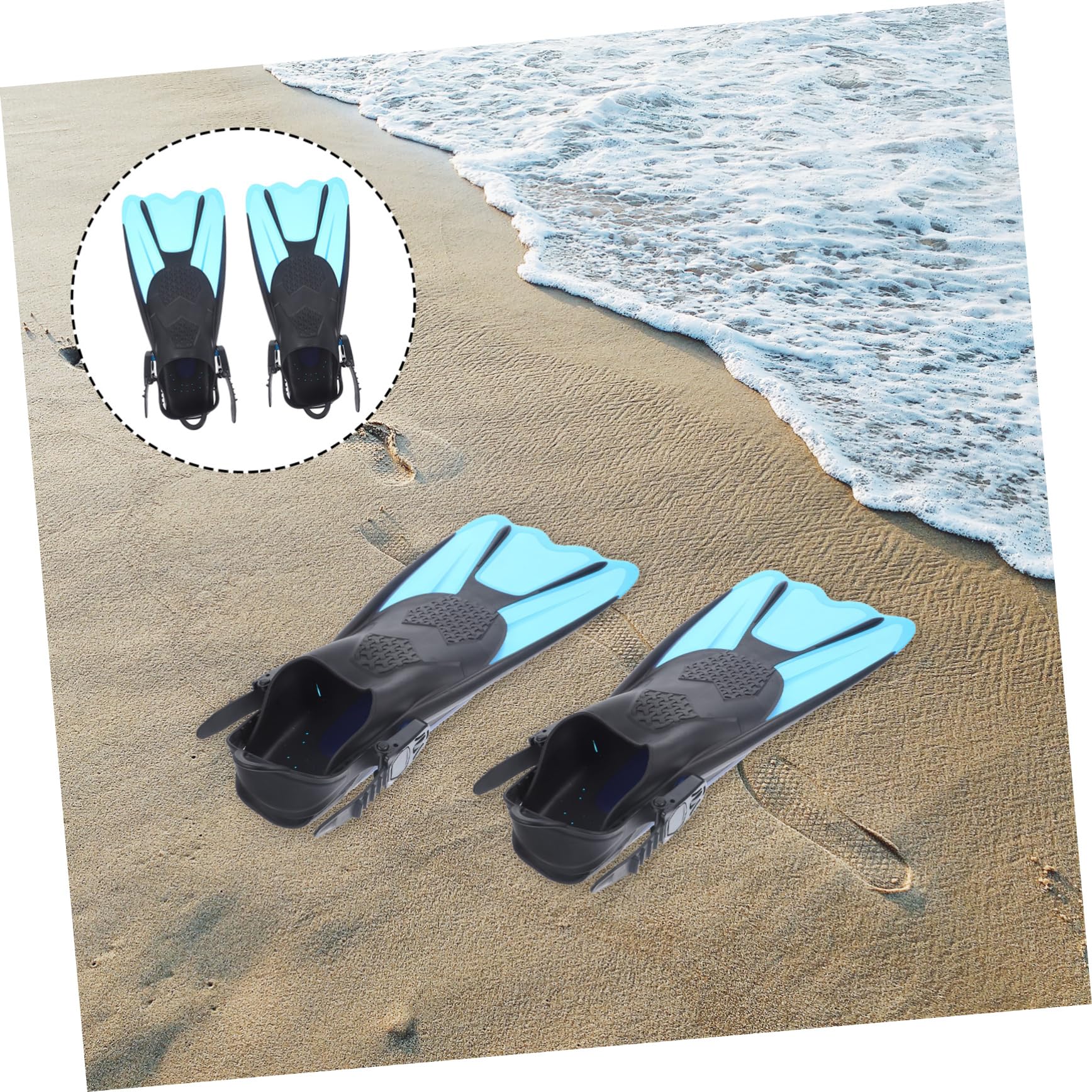 Abaodam 2pezzi Pinne da Snorkeling Tallone Aperto Pinne da Immersione per Allenamento Compatte e Portatili per Viaggiatori e Amanti del Mare