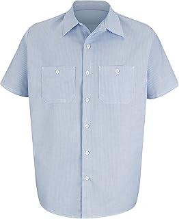 Red Kap Camisa de trabajo industrial de manga corta para hombre