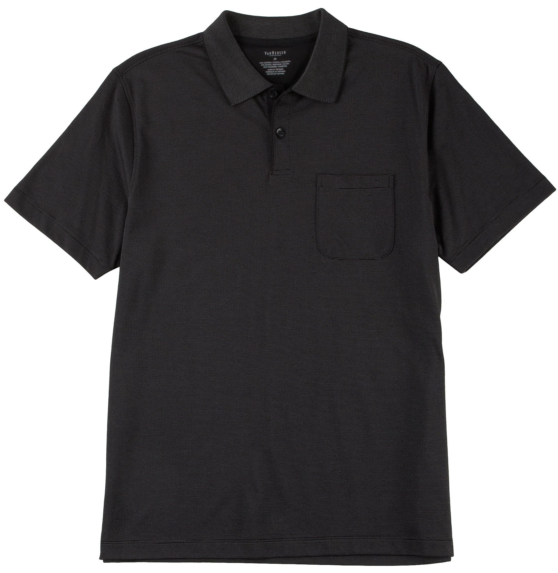 Van Heusen Men's Two-Button Feeder-Stripe Polo Shirt