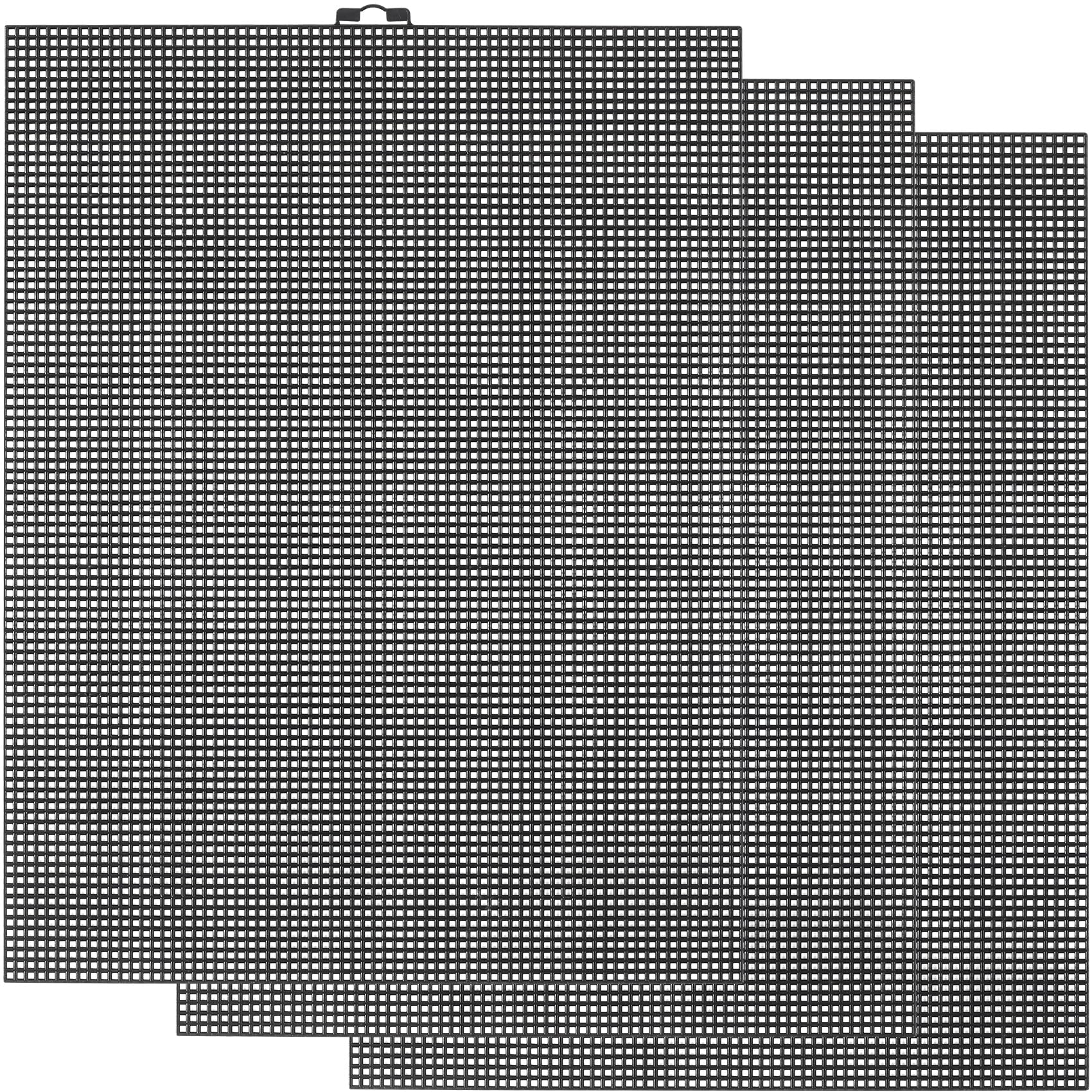 Pndeyo 3 Sheets Black Fursuit Eyes Mesh, Waterproof PVC Eye Mesh Sheet, Printable Blank Plastic Canvas for Furry Cosplay Props Fursuits Handicrafts Making
