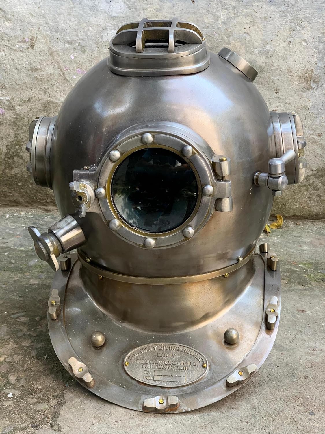 Antique Steel Divers Helmet Deep Sea Diving Industrial Decor Marine Divers Vintage Deep Sea Nautical Diving Helmet