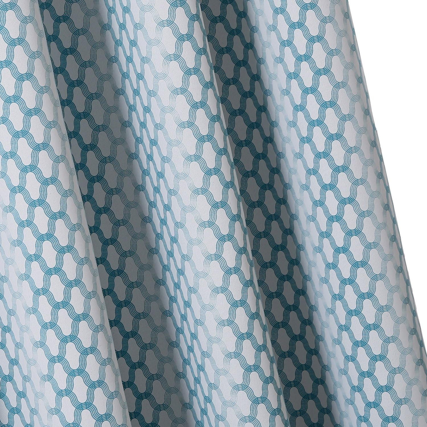 Deconovo Grommet Top Gradient Moroccan Print Thermal Insulated Bedroom Window Blackout Curtain Panels, 42x84 Inch, Teal