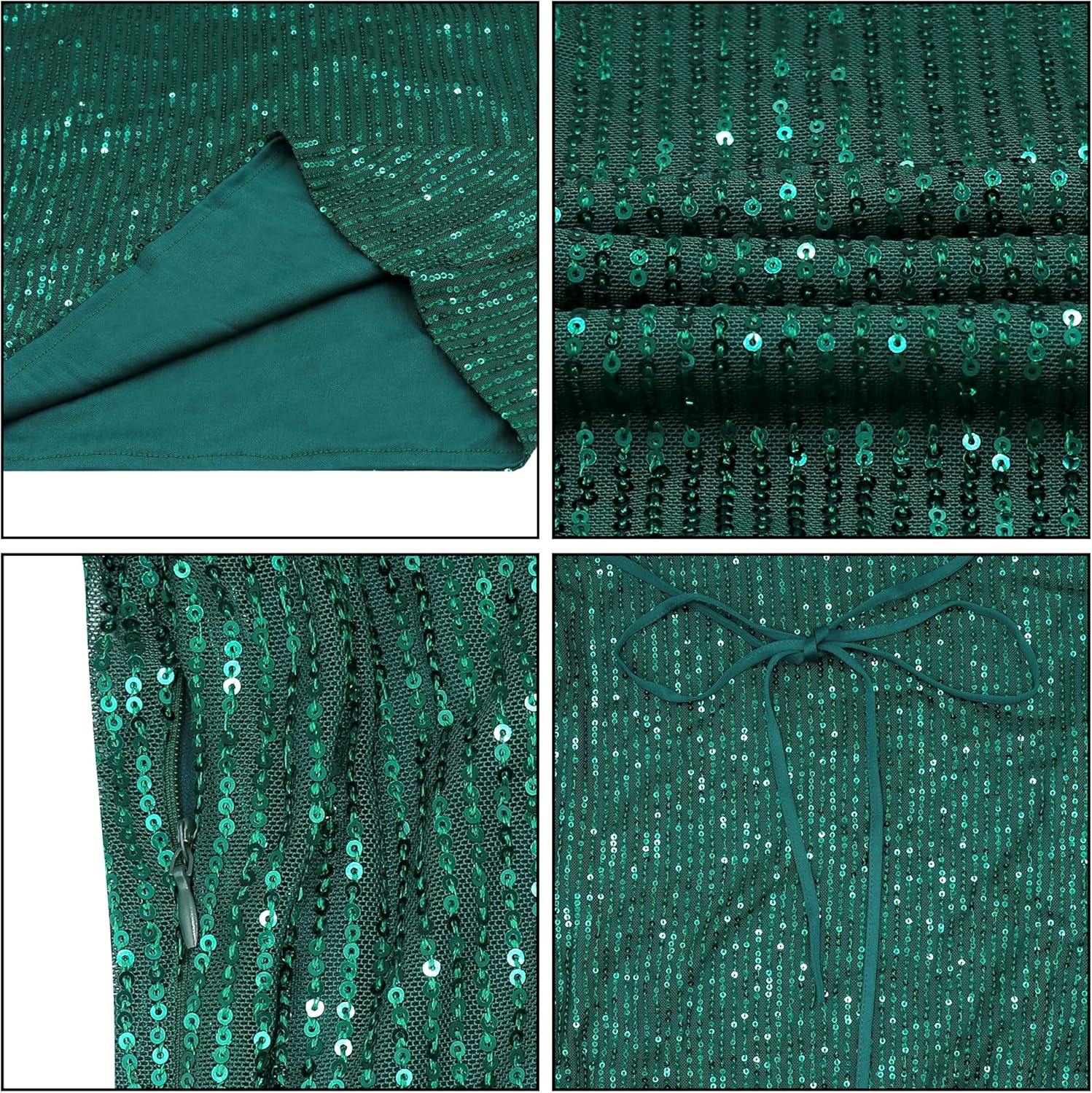 Women Sparkle Sequins Mini Dress Sexy Tie Back Bodycon Dress Long Sleeve Shiny Evening Dresses Night Out Party Outfits - Image 5