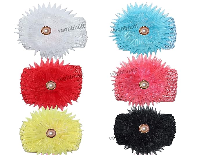 vaghbhatt Big Newborn Infant Toddler Baby Girls Cute Skinny Elastic Crochet Headbands for Hair Bands Accessories