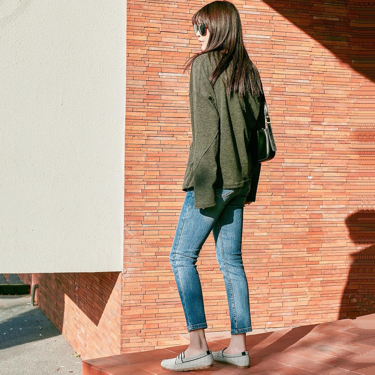 Loafers for Women Comfortable Dressy Casual Work Flats Lightweight & Breathable Slip On Walking Shoes Knit - Image 3