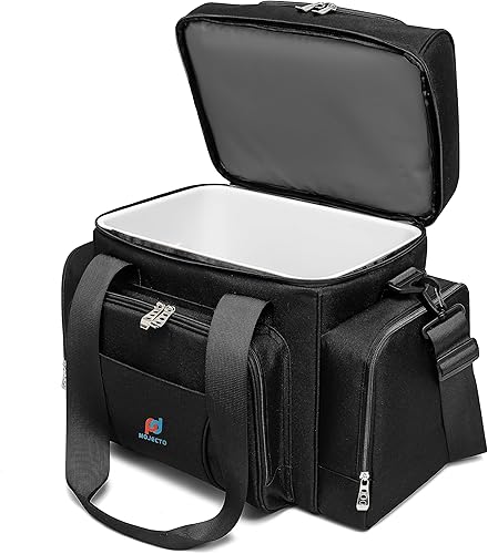 Miniatura 2 de Bolsa enfriadora extragrande (15 x 12.5 x 9 pulgadas) con forro duro a prueba de fugas. Dos compartimentos aislados, tela resistente, aislamiento