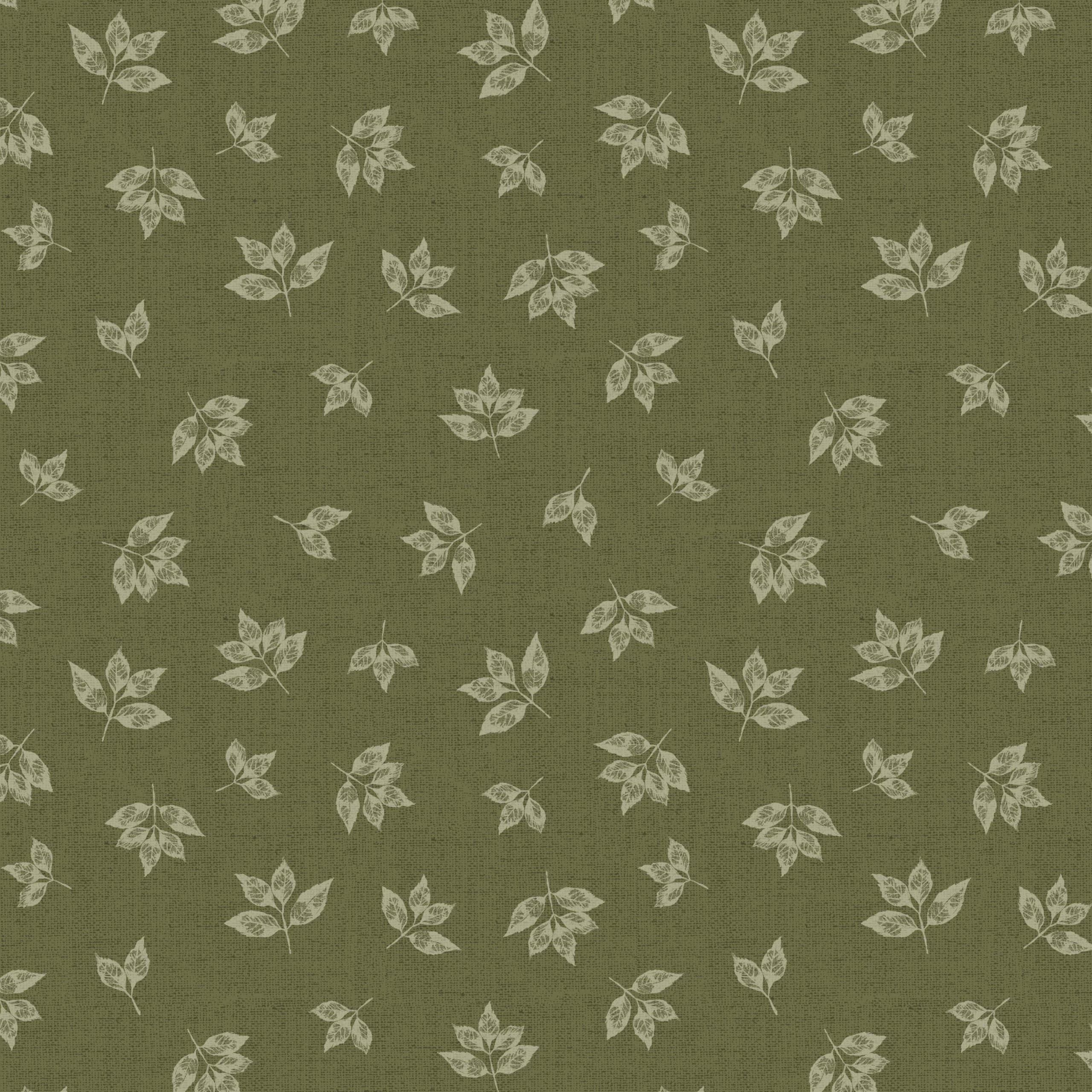 Michael Miller Crispy Leaves, GREE Green