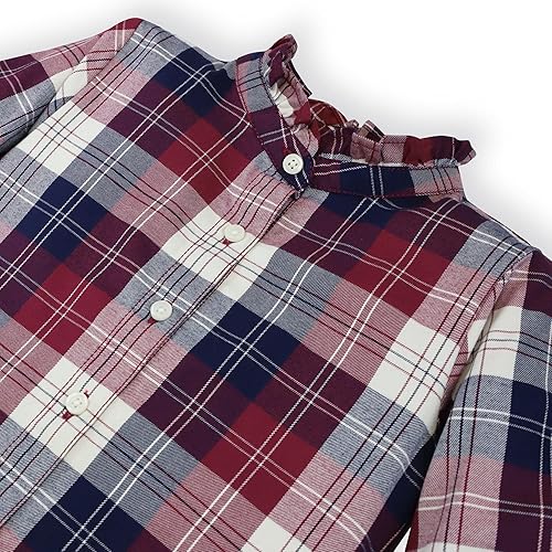 Miniatura 2 de Hope & Henry Blusa plisada de manga larga con botones para niña