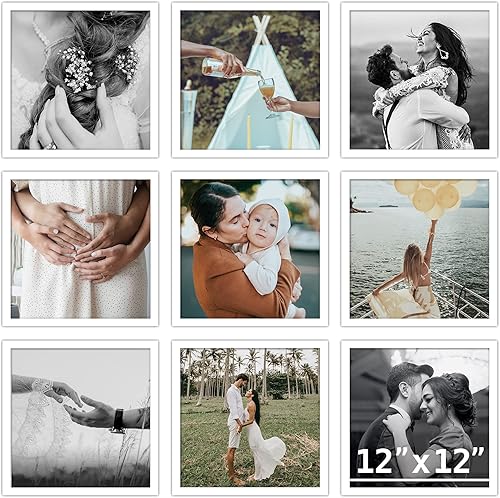 Miniatura 1 de SIGNLEADER Juego de impresión de galería de arte de pared enmarcado personalizado, elige hasta 15, marco de fotos de vinilo personalizado, boda,