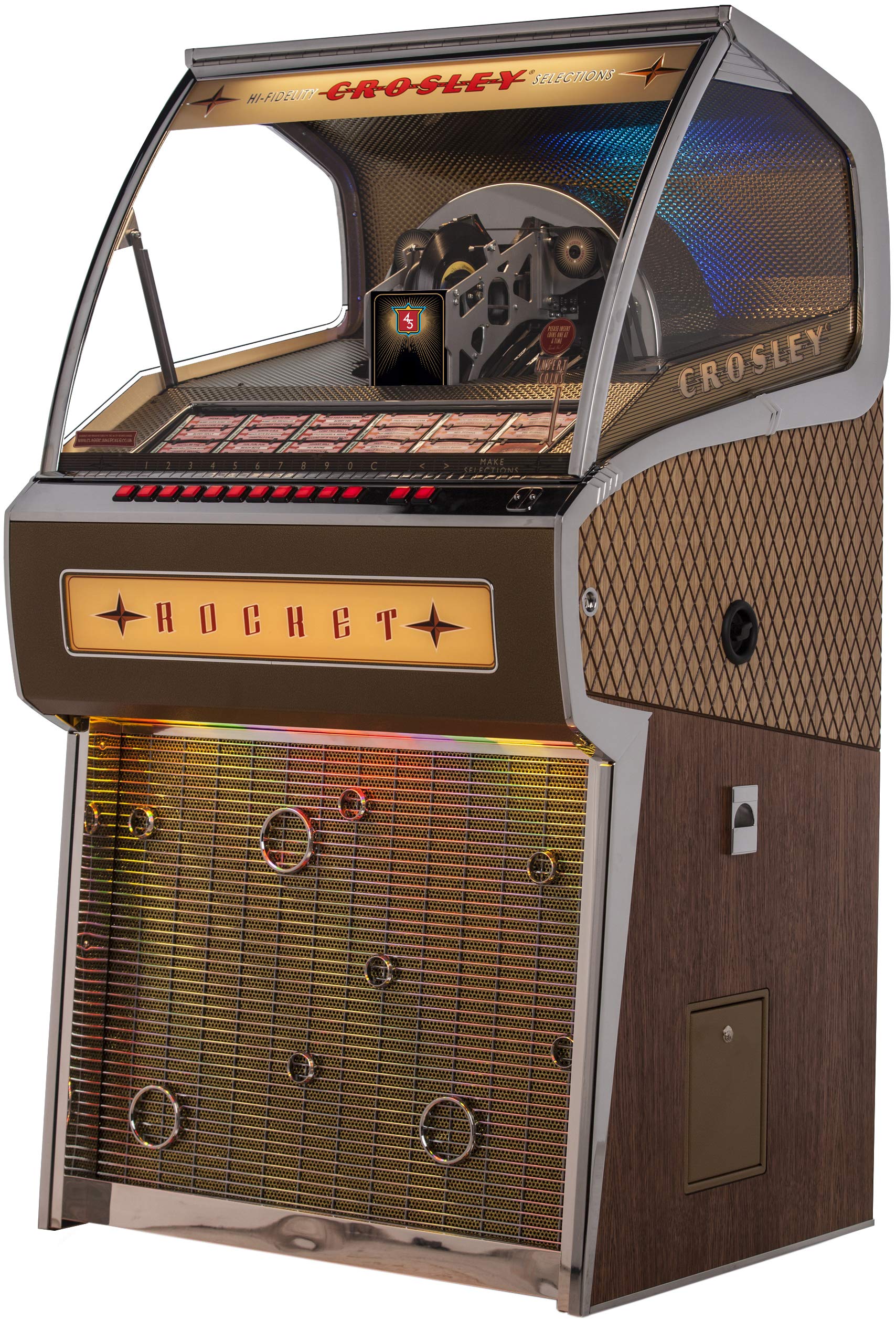 Amazon.com: Crosley CR1210A-OA Rocket Full Size Vinyl Jukebox with