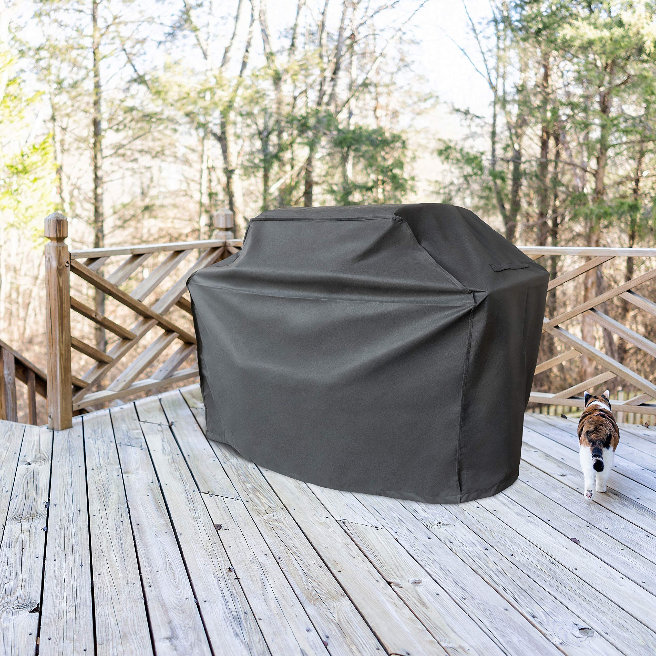 CoverUp! Funda Barbacoa Negra 80 x 65 x 115 cm - Cubierta de la Parrilla Funda BBQ de Material de poliéster 600D Oxford Resistente al desgarro - Funda Barbacoa Exterior Impermeable