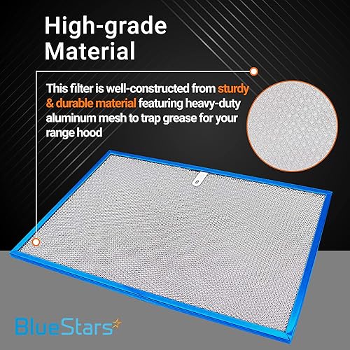 Miniatura 5 de BPS1FA36 Filtro de aluminio para campana extractora de 11-34 pulgadas x 17-14 pulgadas x 38 pulgadas, pieza de repuesto de BlueStars - Ajuste exacto