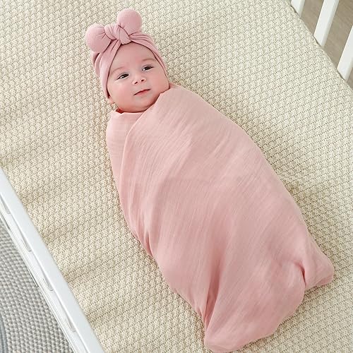 Miniatura 6 de Mantas de Arrullo de Muselina para Niños y Niñas, Mantas de Arrullo Suaves y Transpirables, Grandes de 47" X 47" pulgadas Arrullos de Muselina para