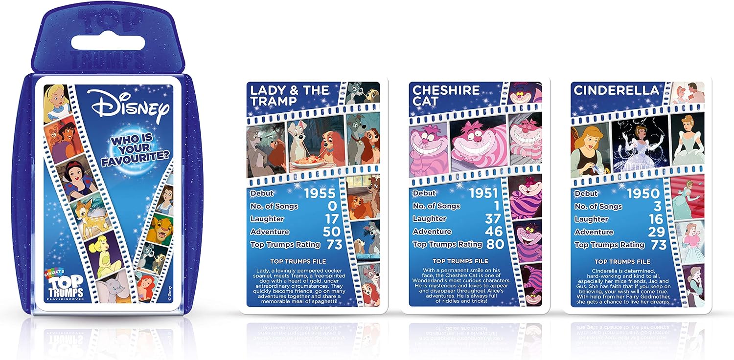 Top Trumps Disney Classics Card Game; Entertaining Game Exploring Disney Characters Like Ariel, Dumbo, Simba, and More|Fun Family Game for Ages 6 & up