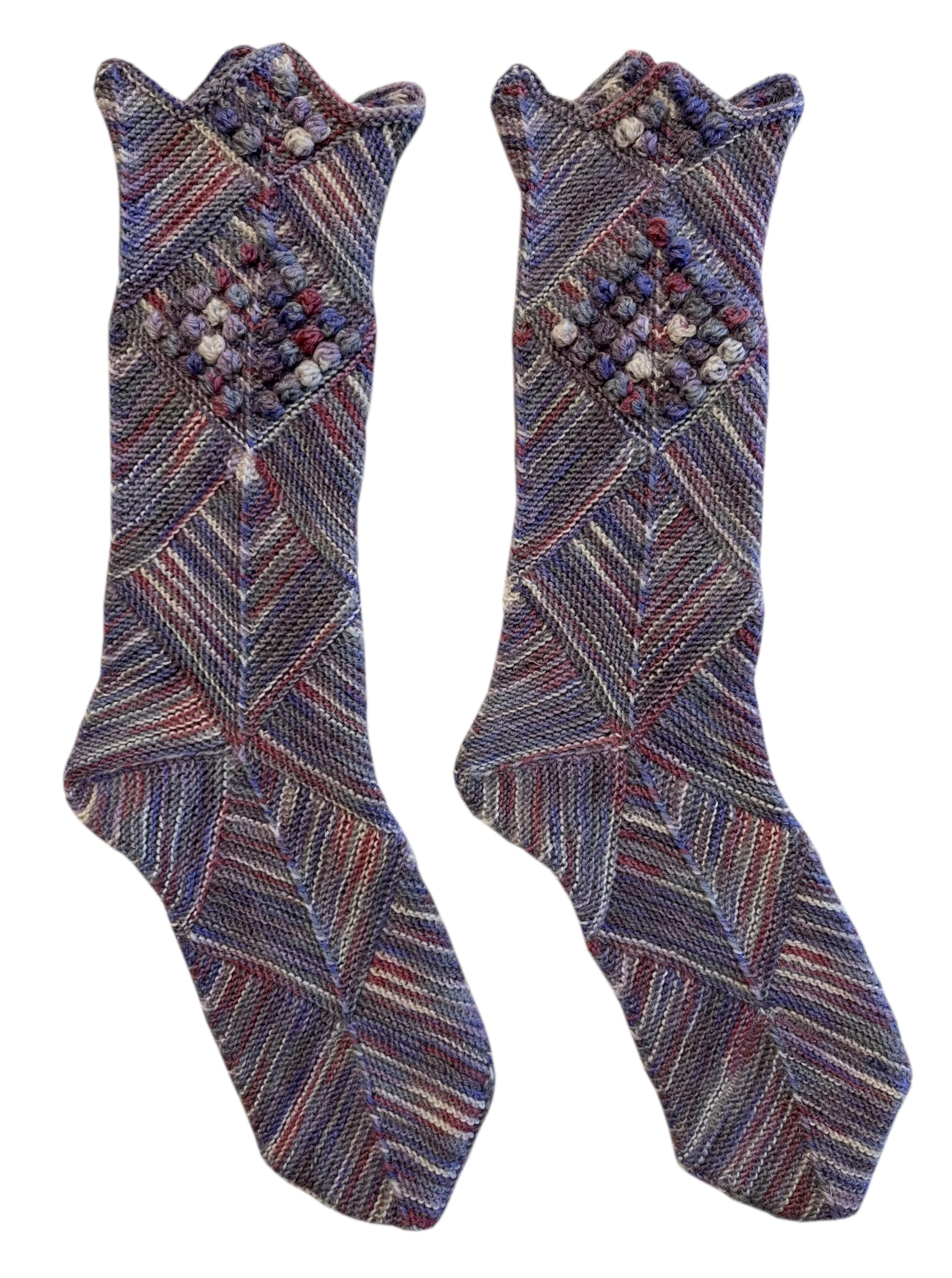 Extra lange, handgestrickte Socken aus Deutschland | Warme Stricksocken | Handarbeit